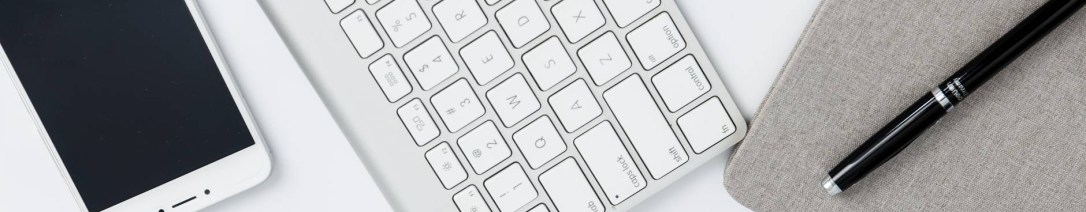 Clip art of smartphone, keyboard, and pen